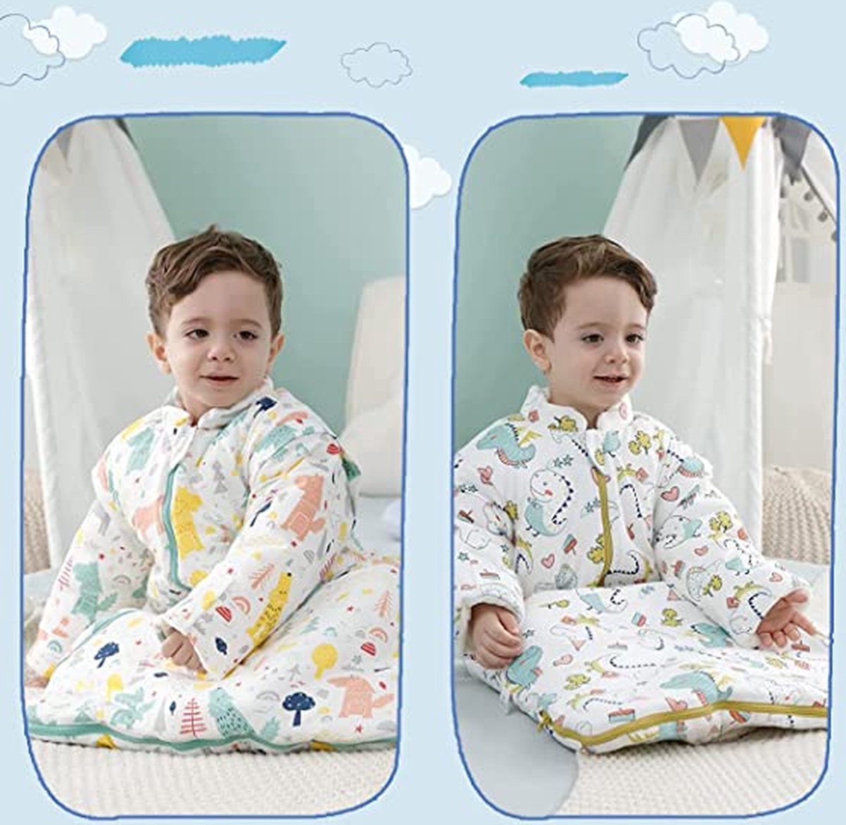 TupTam Baby Slaapzak met Zijrits Kinderslaapzak voor het hele jaar
