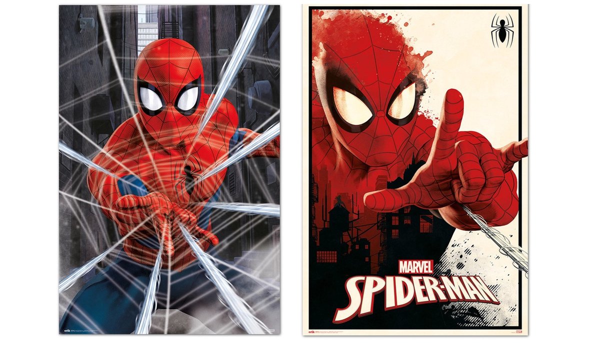 Spider Man posters - set van 2 posters - Marvel - Superheld - Film - formaat 61 x 91.5 cm