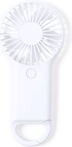 Ventilateur à main - Mini ventilateur - Ventilateur Festival - Climatiseurs - Avec mousqueton - Plastique - blanc