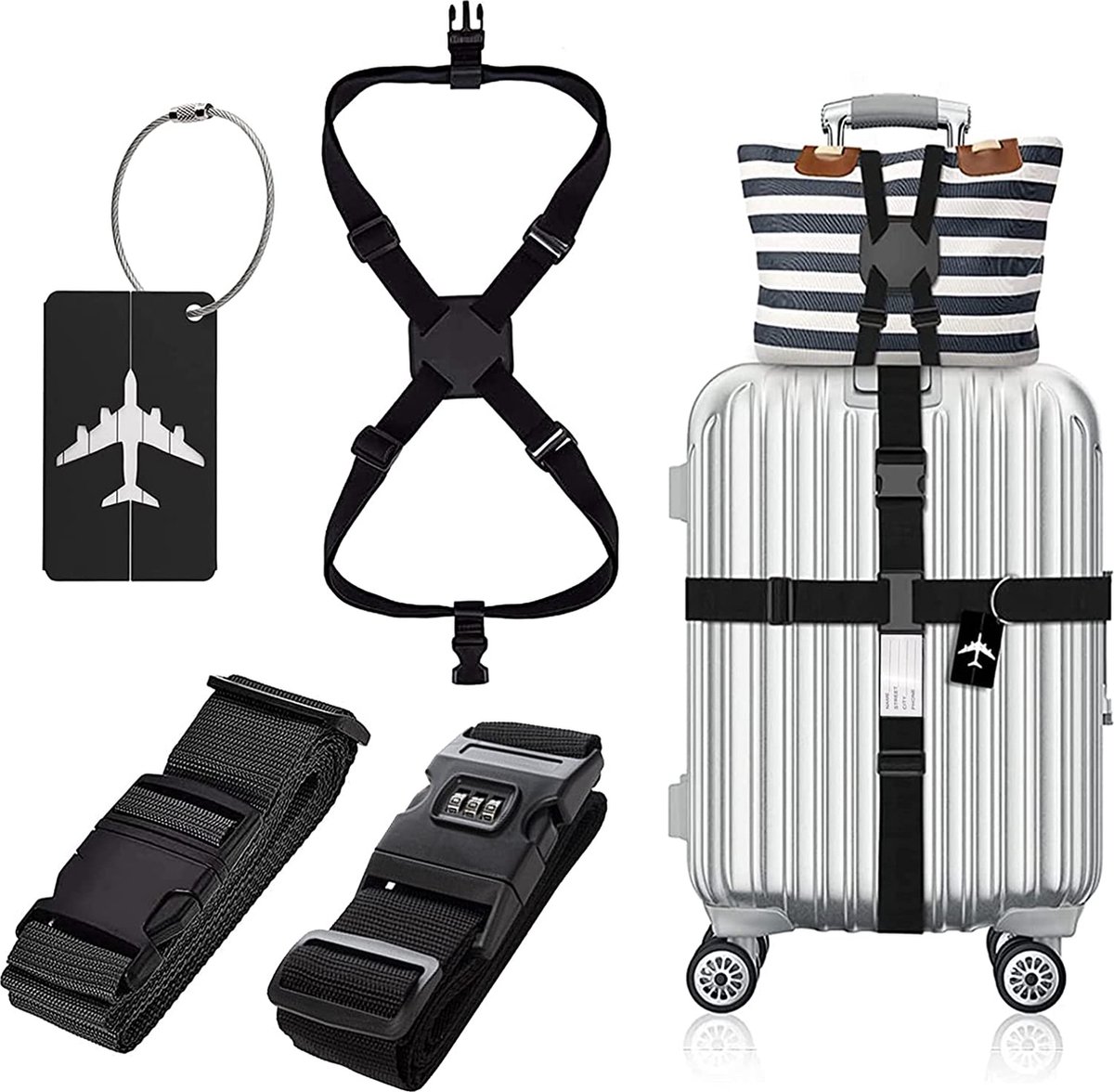 Kofferriemen set – Kofferriem – Reizen - Bagageband