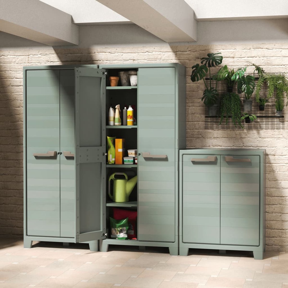 Keter Armoire de jardin multifonctionnel gris jade