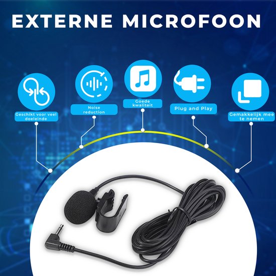 Externe microfoon 3.5mm - Voor telefoon, Auto, computer - U-vorm Clip |  bol.com