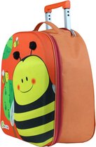 Chariot pour enfants Bouncie avec motif abeille 3D, étui de voyage, bagages pour enfants, orange