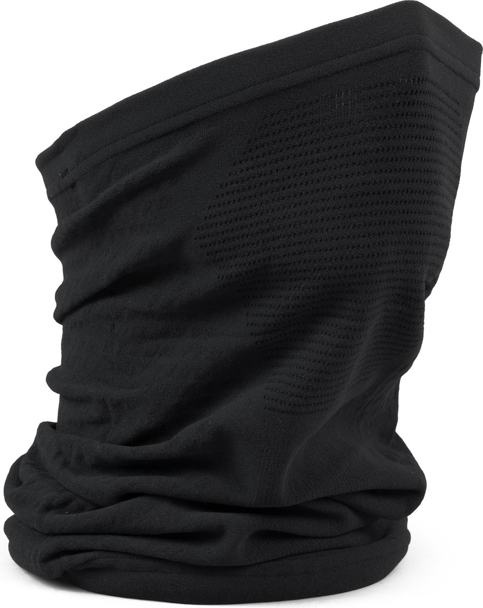 GripGrab - Freedom Warp Knitted Seamless Nekwarmer Fiets Loop Ademhalingspaneel - Zwart - Unisex - Maat One Size