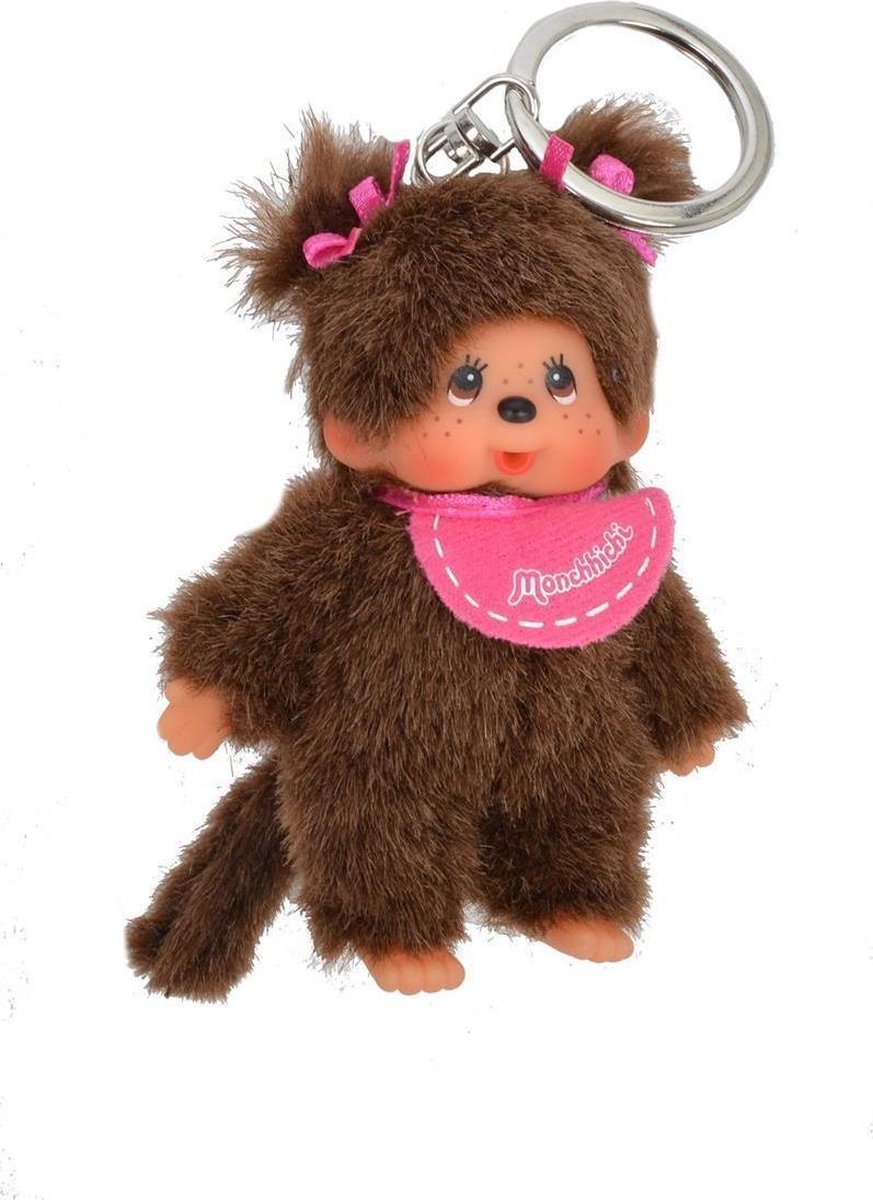 Monchichi sleutelhanger Roze Meisje