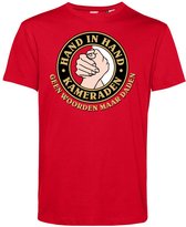 T-shirt Hand In Hand Kameraden | Feyenoord Supporter | Shirt Rotterdam | Rood | maat 5XL