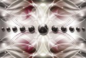 Fotobehang Pattern Spheres Abstract | XXL - 206cm x 275cm | 130g/m2 Vlies