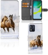 GSM Hoesje Motorola Moto E13 4G Wallet Book Case Paarden
