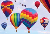 Fotobehang Hot Air Baloons Colours  | XXL - 312cm x 219cm | 130g/m2 Vlies