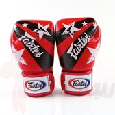 Fairtex (kick)bokshandschoenen Nation Print Rood 14oz