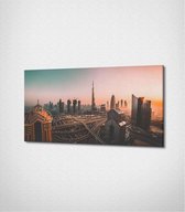 Dubai Canvas- 100 x 60 cm - Steden - Schilderij - Canvas - Slaapkamer - Wanddecoratie  - Slaapkamer - Foto op canvas