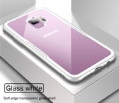 Glass case Samsung Galaxy S9 - wit