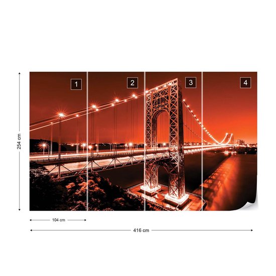 Papier peint City Skyline | XXXL - 416 cm x 254 cm | Polaire 130g / m2