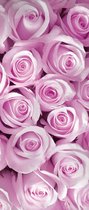 Papier peint Roses roses | PORTE - 211cm x 90cm | Polaire 130g / m2