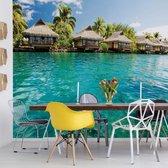 Fotobehang Tropical Lagoon Villas | VEA - 206cm x 275cm | 130gr/m2 Vlies
