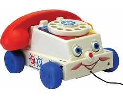 Fisher-Price Classics Kwebbeltelefoon - Telefoon met trektouw - Retro speelgoed – Peutertelefoon