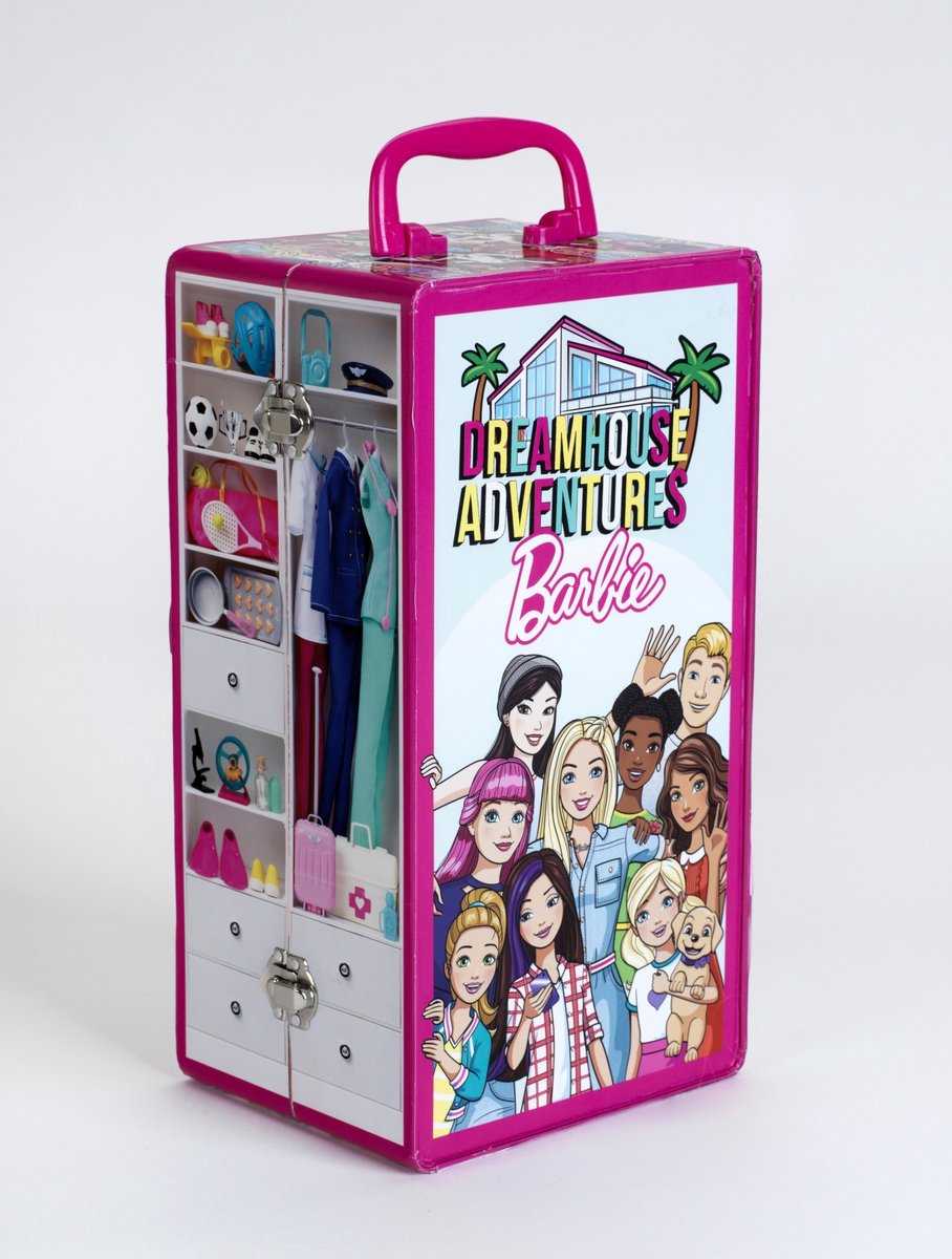 Klerenkast Klein Barbie Briefcase Barbie kleertjes