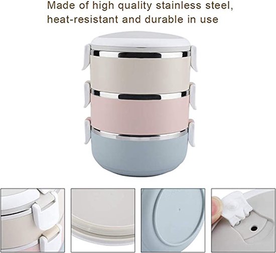 Thermische Bento lunchbox met roestvrij staal thermische isolatie, 2