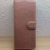 Samsung Galaxy S23 Bookcase Telefoon hoesje Stevige Portemonnee Wallet Case – Pasjeshouder - Kunstleer – Goud Roze