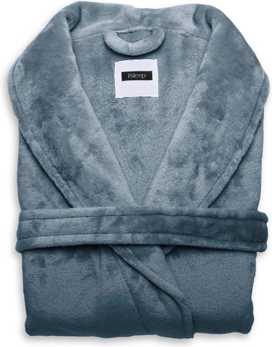 iSleep Cara Badjas Lang - Maat L - Blauw