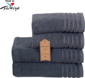 Veehaus Betully - Handdoeken Set - 50x100 - 70x140cm - set van 4 - Hotelkwaliteit – Zware kwaliteit 500 g/m2 Antraciet