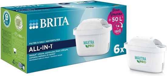 BRITA - Waterfilterpatroon - MAXTRA PRO ALL-IN-1 - 6-Pack - voordeelverpakking