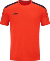 JAKO Shirt Power Korte Mouw Oranje-Marine Maat L