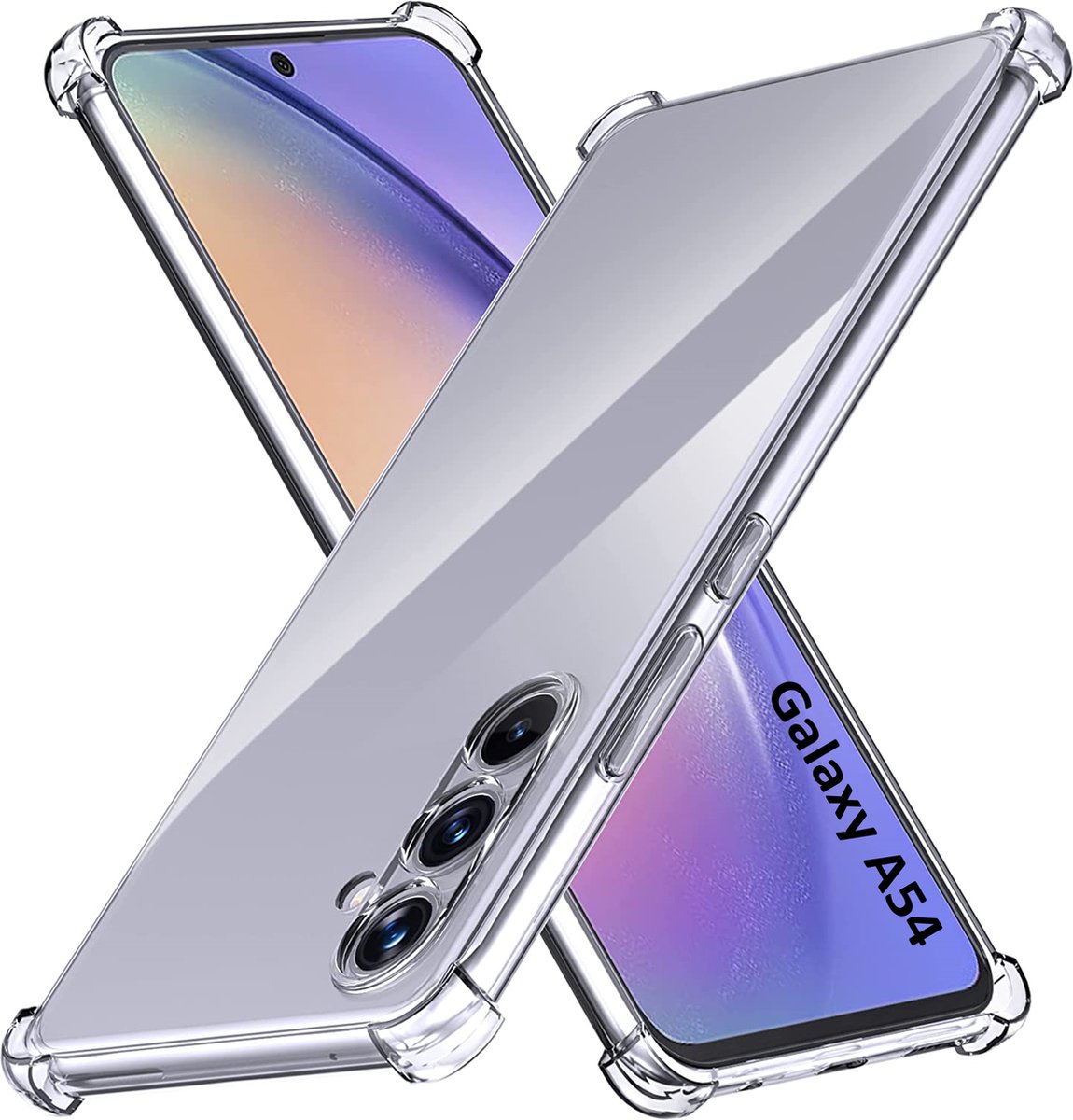 Hoesje voor Samsung Galaxy A54 5G backcover Shockproof siliconen Transparant