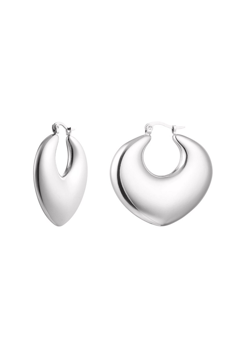 Bijoutheek Oorringen Heart Zilver