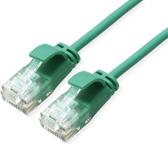 ROLINE UTP Data Center Patchkabel Cat.6A (Class EA), LSOH, extra dun, groen, 2 m