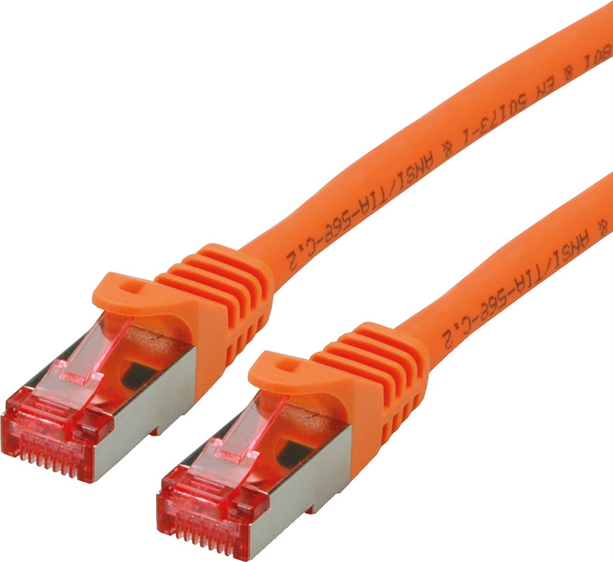 ROLINE patchkabel Cat.6 S/FTP (PiMF), componentniveau, LSOH, oranje, 0,5 m