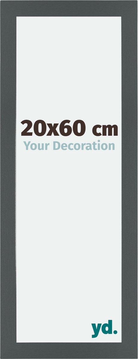 yd. Your Decoration - Fotolijst 20x60 cm - MDF - Antraciet - Mura