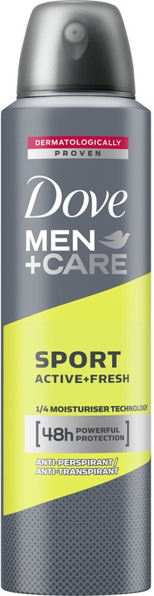 Dove Men+Care Men+Care Sport Active+Fresh Anti-Transpirant Deodorant Spray - 6 x 150 ml - Voordeelverpakking - Dove Men+Care