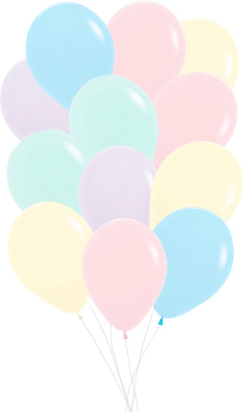 16x ballons pastel 27 cm Ballons pastel - 16 pièces en 8 teintes pastel -  Ballons en