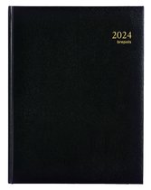 Brepols Bureau-agenda 2024 - CONCORDE - LIMA - Weekoverzicht - Zwart - 21 x 27 cm