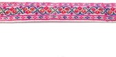 11 mètres - BANDE DÉCORATIVE TISSÉE de 2,1 cm de large - BLANC/ROSE - décoration - artisanat - artisanat - couture - ruban - tissu - appliqué - ruban de finition - home déco