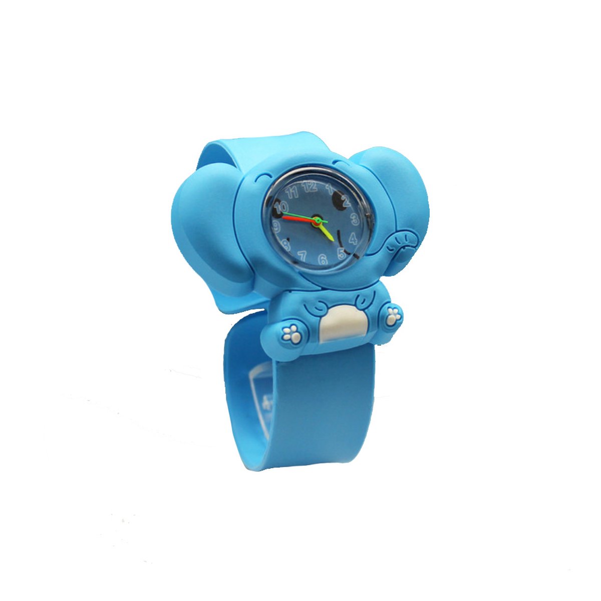 Zoëies siliconen horloge met olifant 3+ - kids - kinderen - watch - blauw - bruin
