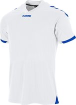 Hummel Fyn Shirt Korte Mouw Kinderen - Wit / Royal | Maat: 152