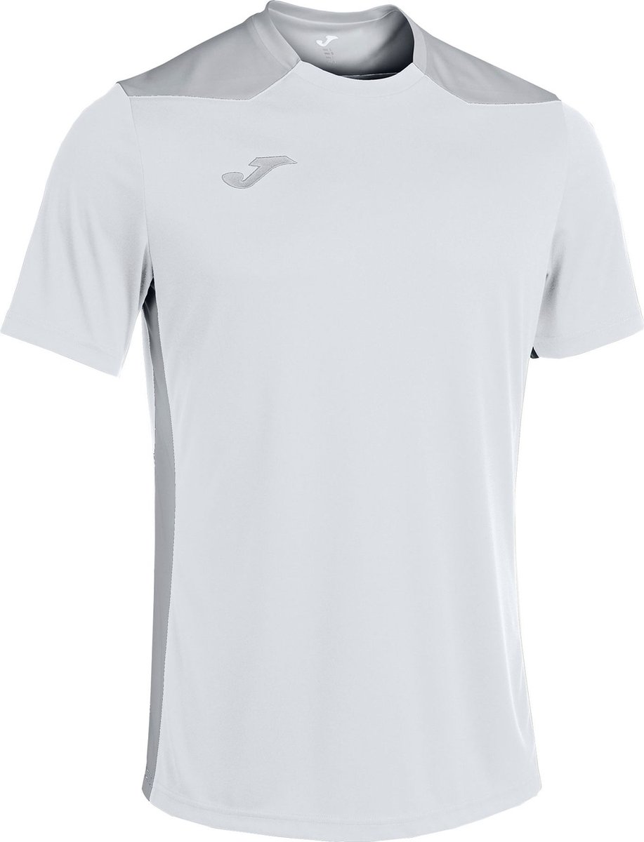 Joma Championship VI Shirt Korte Mouw Kinderen - Wit / Zilver | Maat: 152
