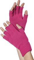 Vingerloze Handschoenen - Neon Roze - Carnaval - One Size - Unisex - Een Paar