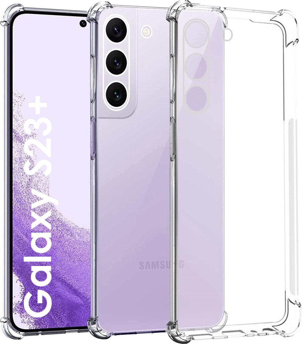 Hoesje voor Samsung Galaxy S23 PLUS backcover Shockproof siliconen Transparant