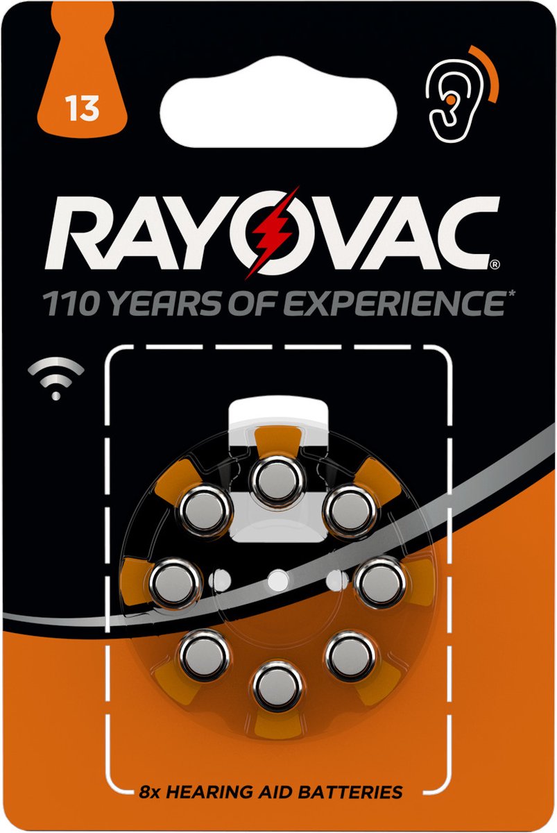 Rayovac Hoorbatterijen V13 - 8 stuks