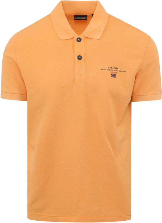 Napapijri - Polo Elbas Oranje - Modern-fit - Heren Poloshirt Maat M