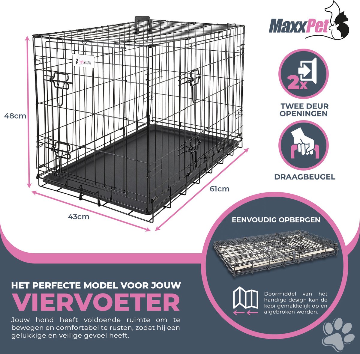 Verfijning nogmaals vergeven MaxxPet Hondenbench - Bench - Bench voor honden - Hondenbench Opvouwbaar -  Incl. Plaid... | bol.com