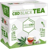 3 x MediCBD Black Thee (Box of 20 Pyramid Teabags) – 7.5mg CBD