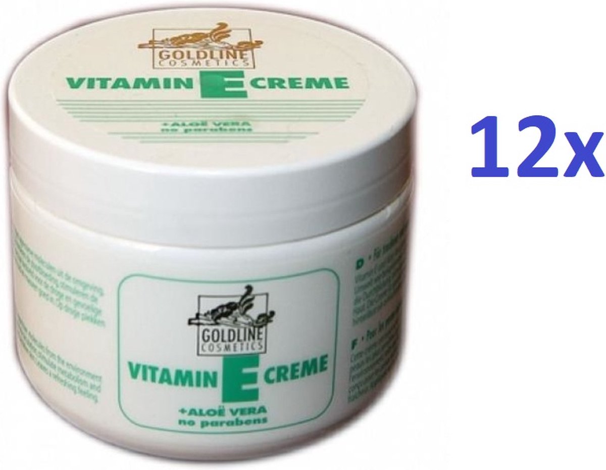 Goldline Vitamine E Creme Gevoelige Huid Groen - 12x250ml - Voordeelverpakking