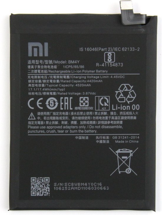 Batterie Xiaomi Poco F3 / MI 11x PRO, Mi 11i (BM4Y) D\'origine