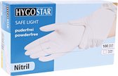 Hygostar Wegwerp handschoenen - Nitril - Poedervrij - Wit - L - 100 stuks