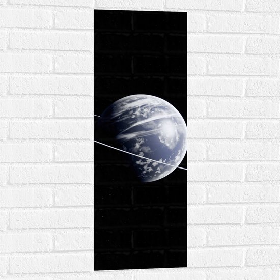 Muursticker - Drie Planeten in het Heelal - 30x90 cm Foto op Muursticker