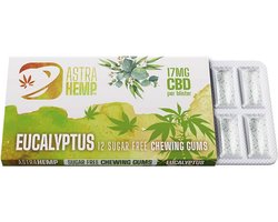 5 x Astra Hemp Eucalyptus Chewing Gum (17mg CBD)